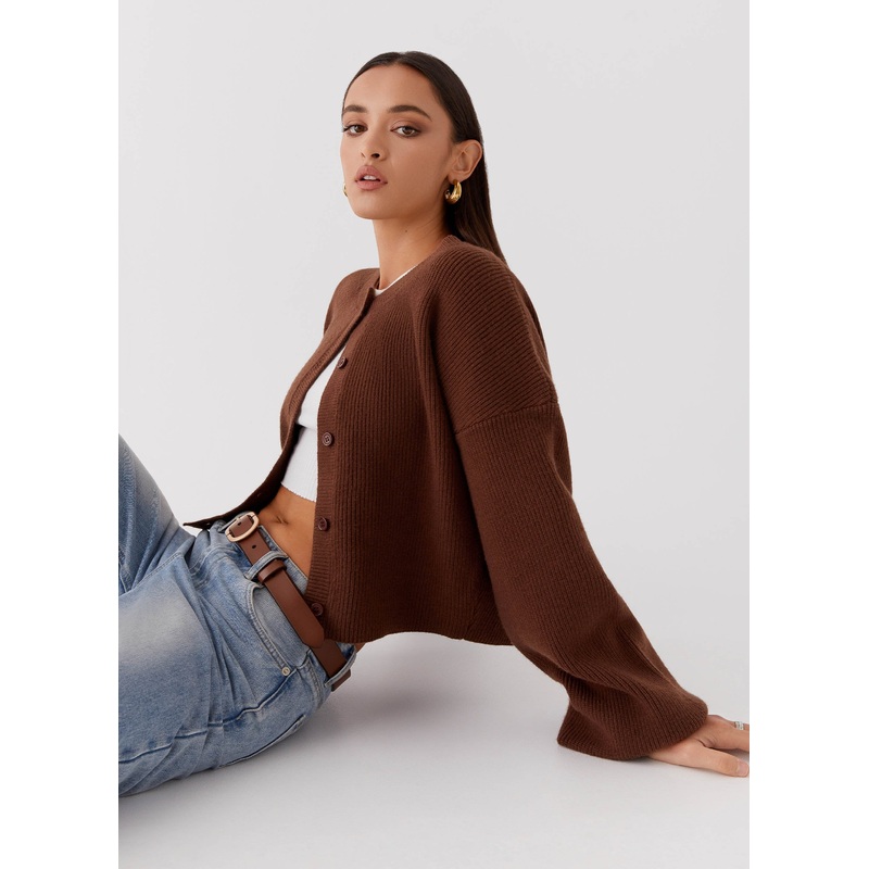 Daphne Knit Cardigan – Chocolate