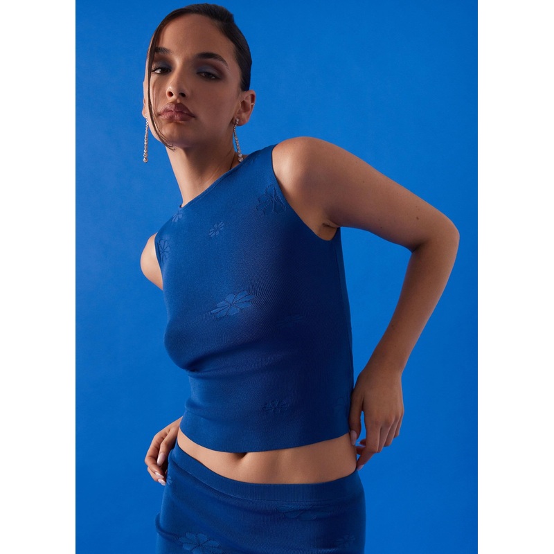 Holly Knit Tank – Cobalt