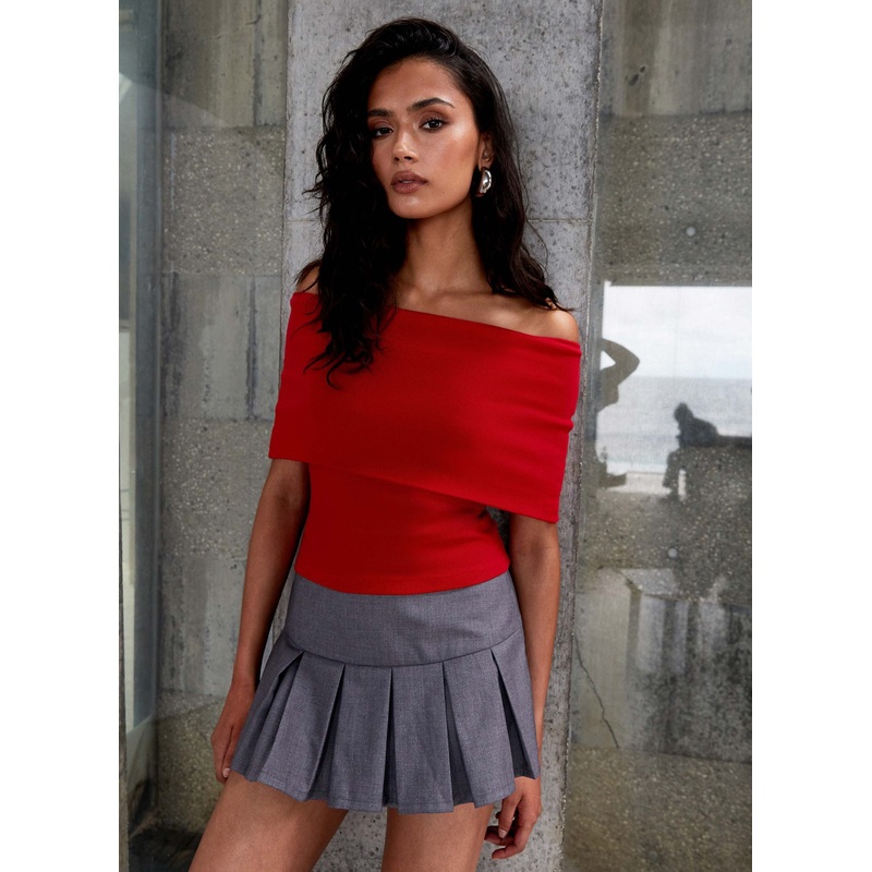 Nellie Knit Top – Cherry