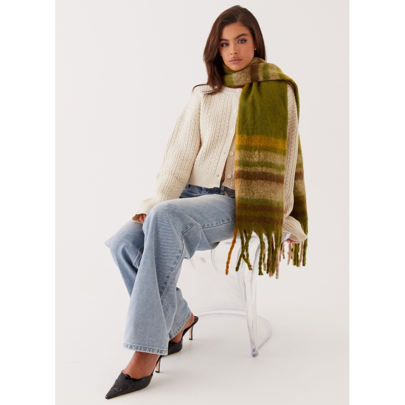 Rainier Plaid Scarf – Green