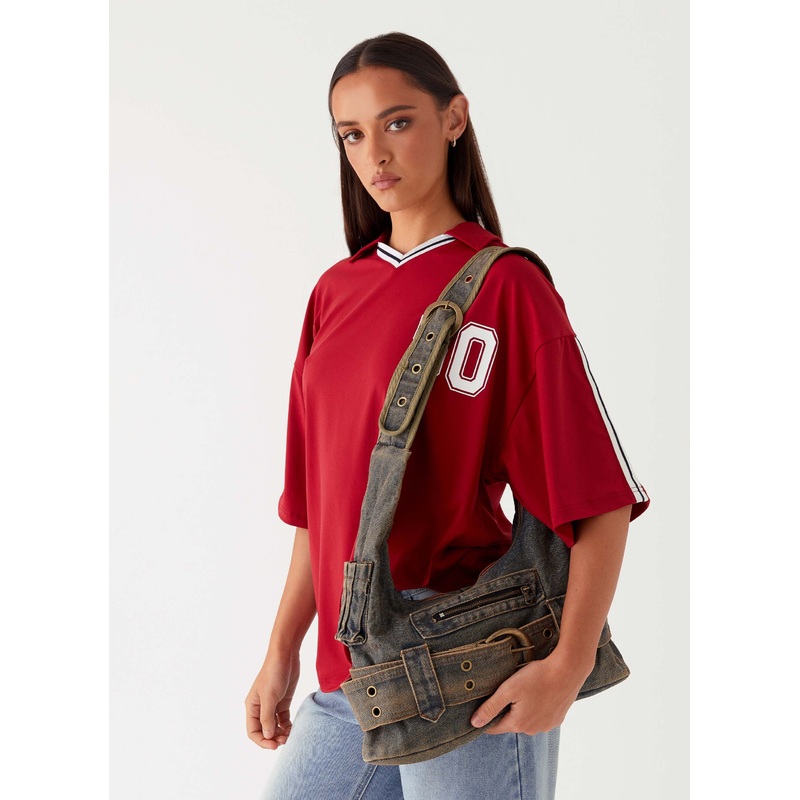 Reevie Buckle Bag – Denim Blue