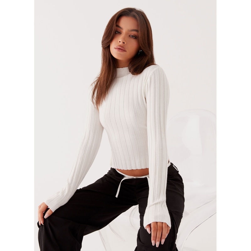 Romera Long Sleeve Top – White