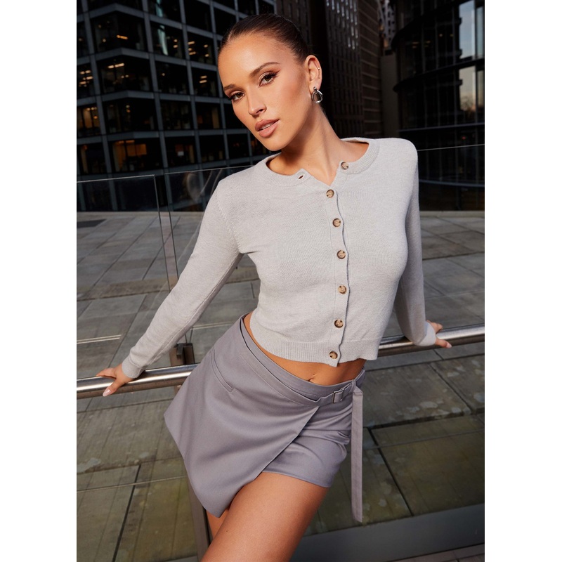Selby Knit Cardigan – Grey