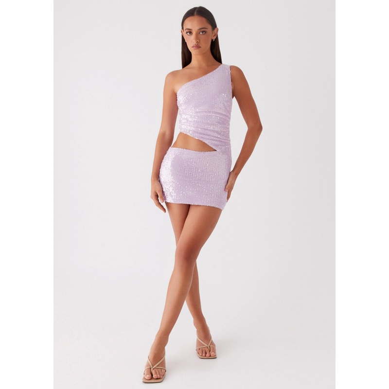 Alannah Sequin Mini Dress – Lilac