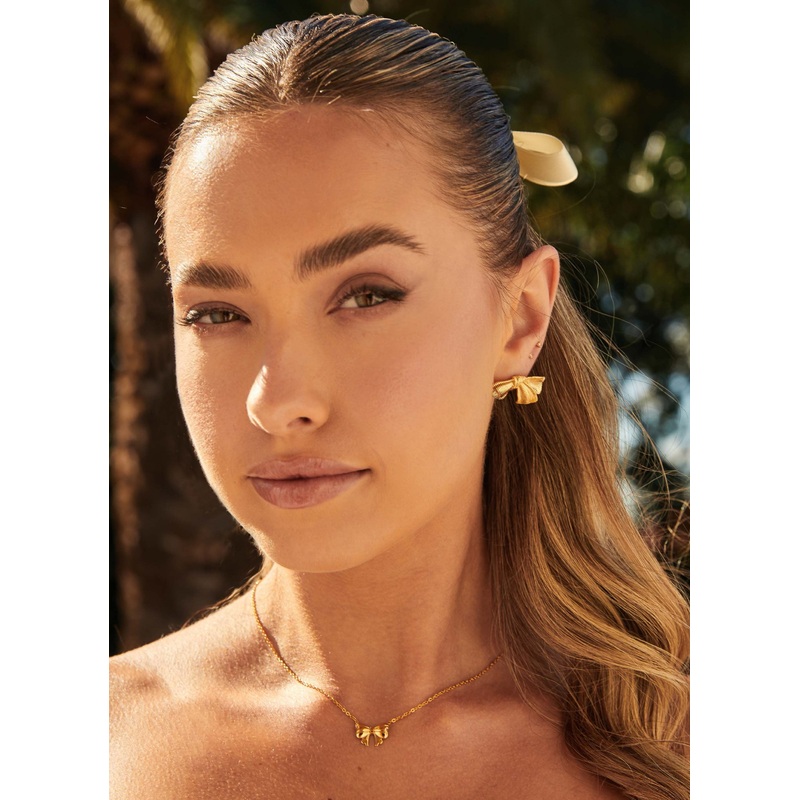 Kiyah Bow Earrings – Gold