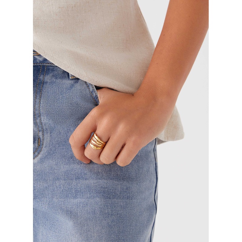 Lee Structured Ring – Gold
