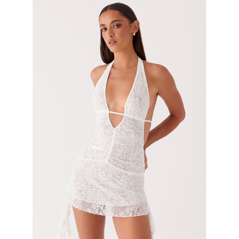 Ritz Lace Mini Dress – White