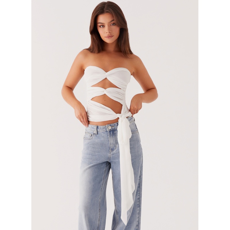 Sunlight Cascade Top – White