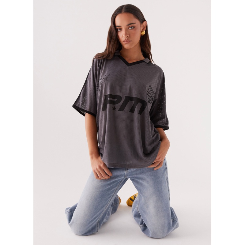 Let’s Go Jersey Top – Grey