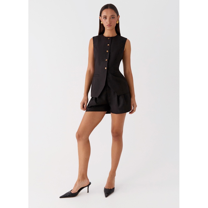 Siena Style Tailored Shorts – Black