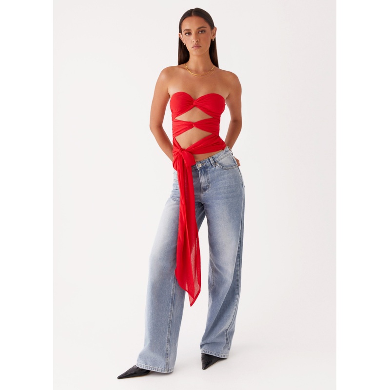 Sunlight Cascade Top – Red