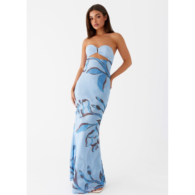 Tropicana Maxi Dress – Blue Floral