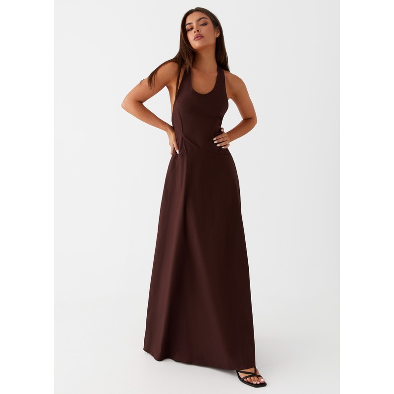 Vestige Maxi Dress – Chocolate