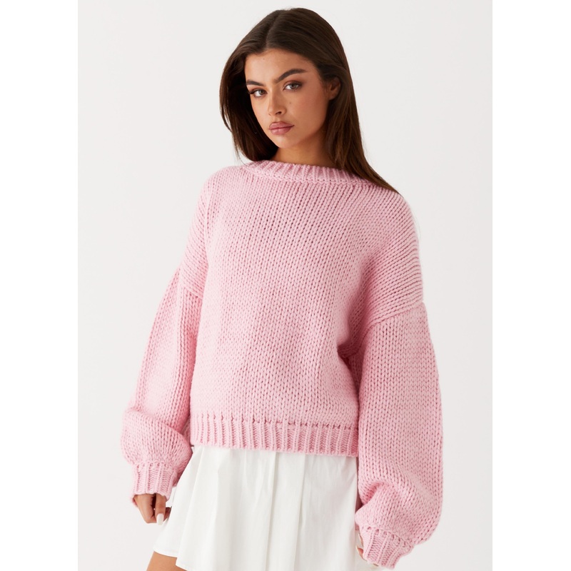 Costella Knit Sweater – Pink