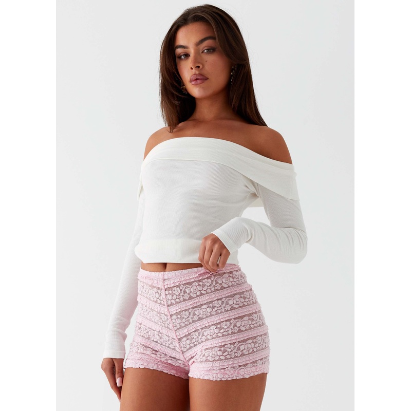 Desert Isle Mini Shorts – Pink