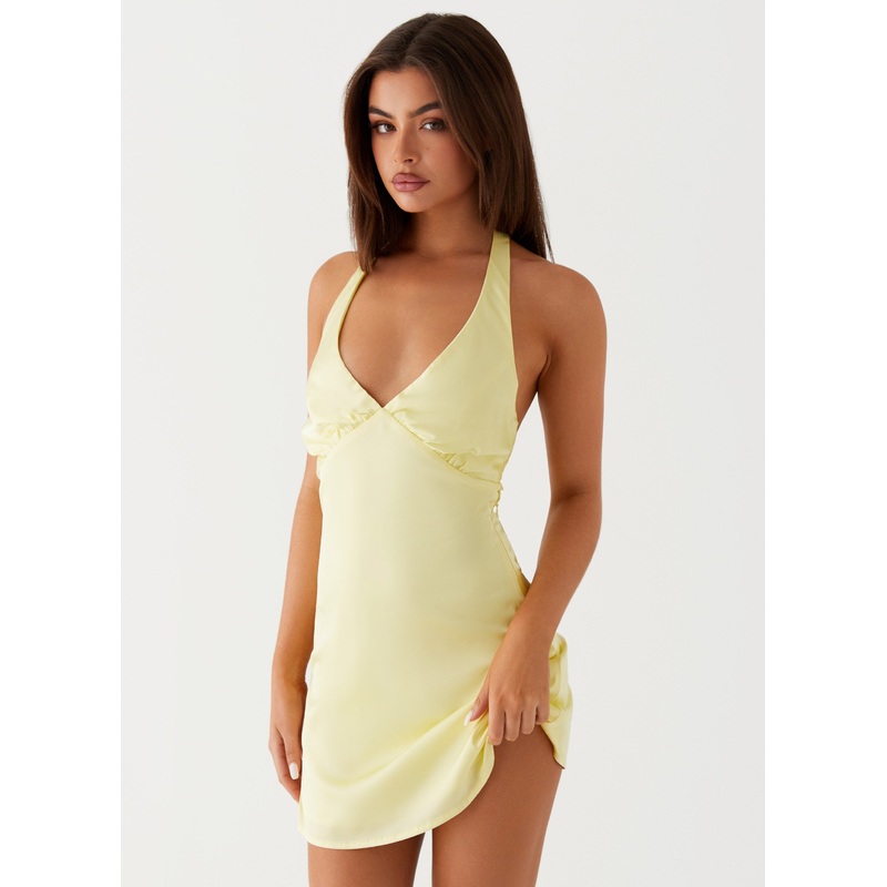 Heavy Hearted Mini Dress – Yellow