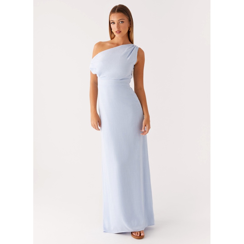 Lady Love Linen Maxi Dress – Blue