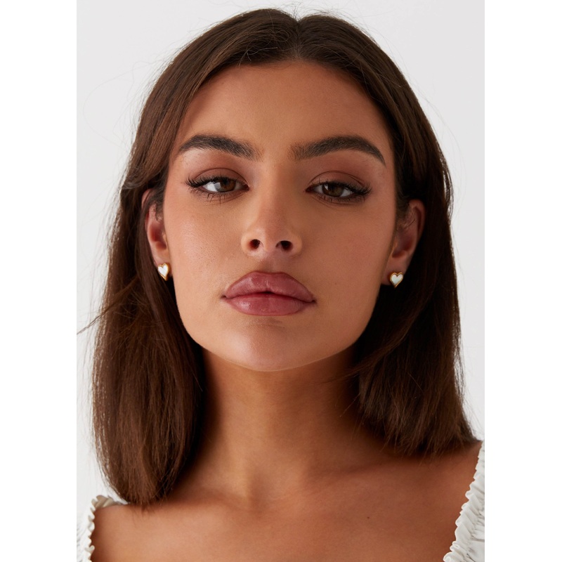 Lois Heart Earrings – Gold