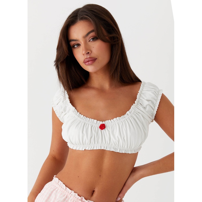 Marcella Crop Top – White