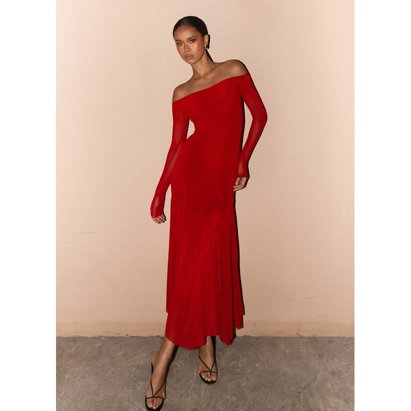 Maribel Maxi Dress – Red