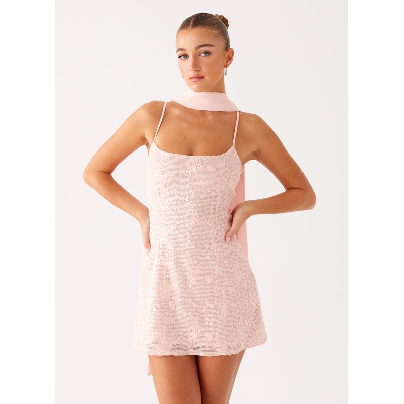 Vision Sequin Mini Dress – Pink