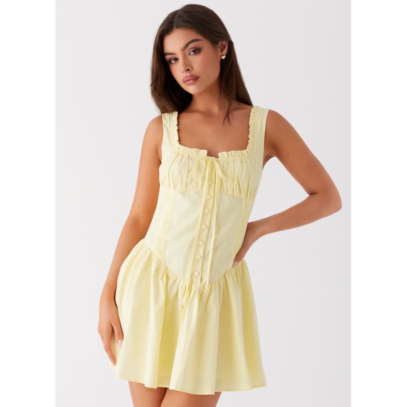 Wren Mini Dress – Yellow