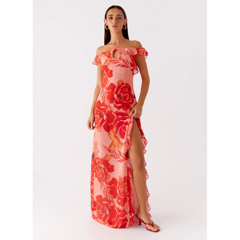 Cassiday Maxi Dress – Sicily Sunsets Print