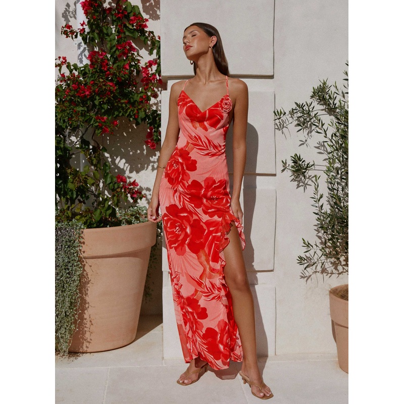 First Class Maxi Dress – Sicily Sunsets Print