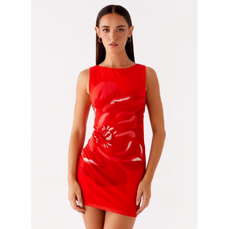 Happy Hour Mini Dress – Red