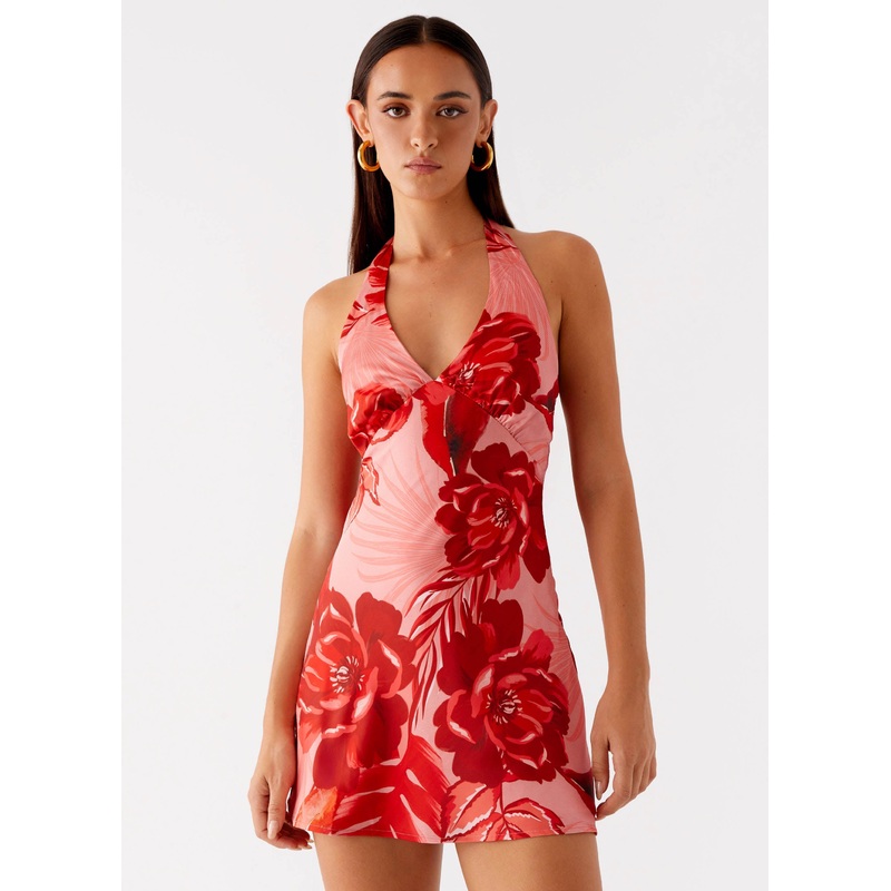 Heavy Hearted Mini Dress – Sicily Sunsets Print