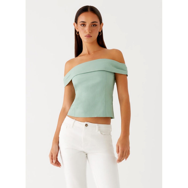 Jairo Linen Top – Sage