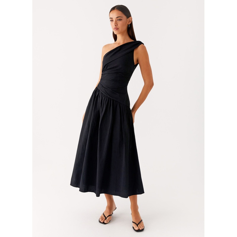Janessa Midi Dress – Black