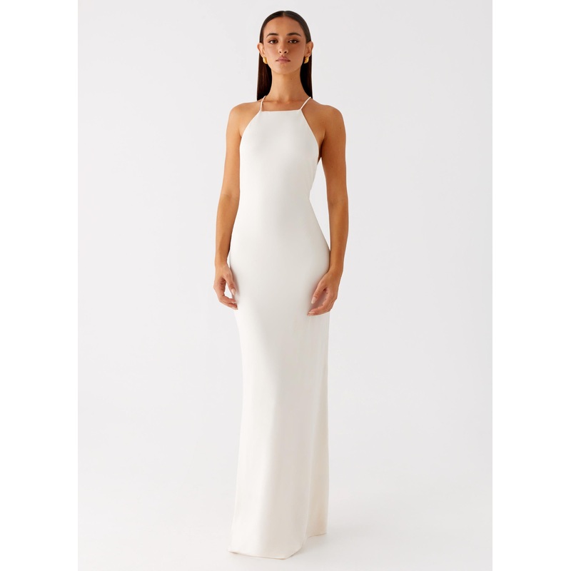 Raffa Pearl Maxi Dress – Ivory