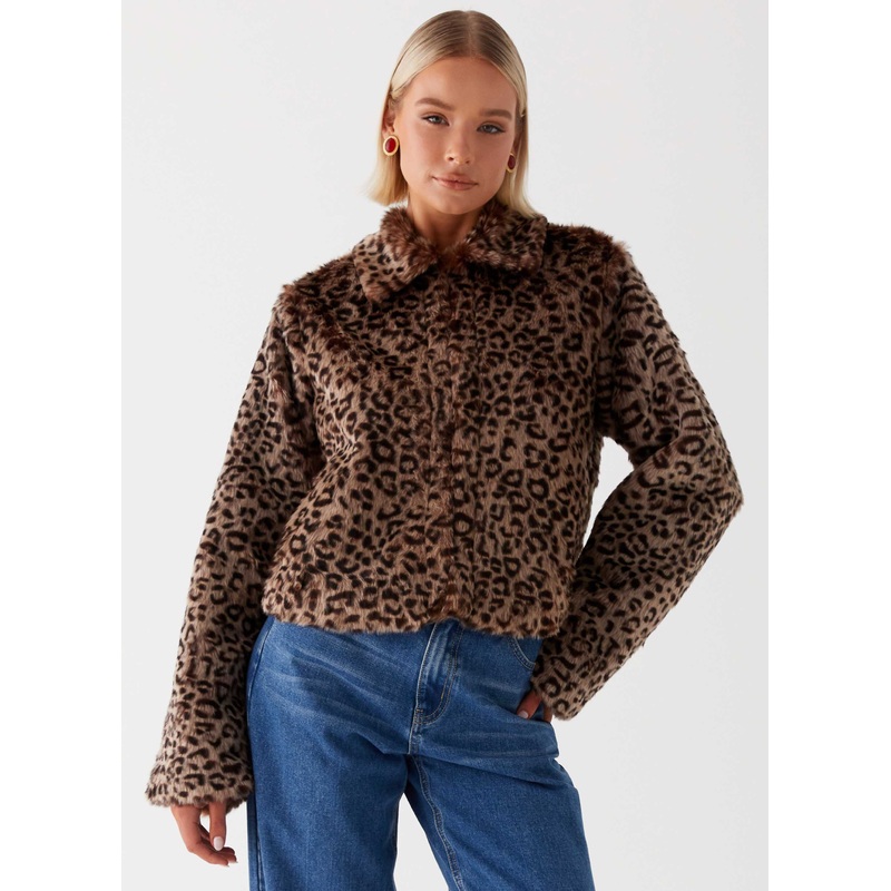 Raleigh Fur Jacket – Leopard