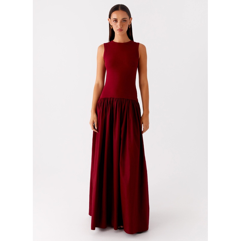 Shivani Maxi Dress – Maroon