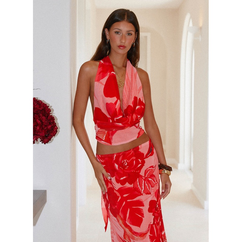 Soren Halter Top – Sicily Sunsets Print
