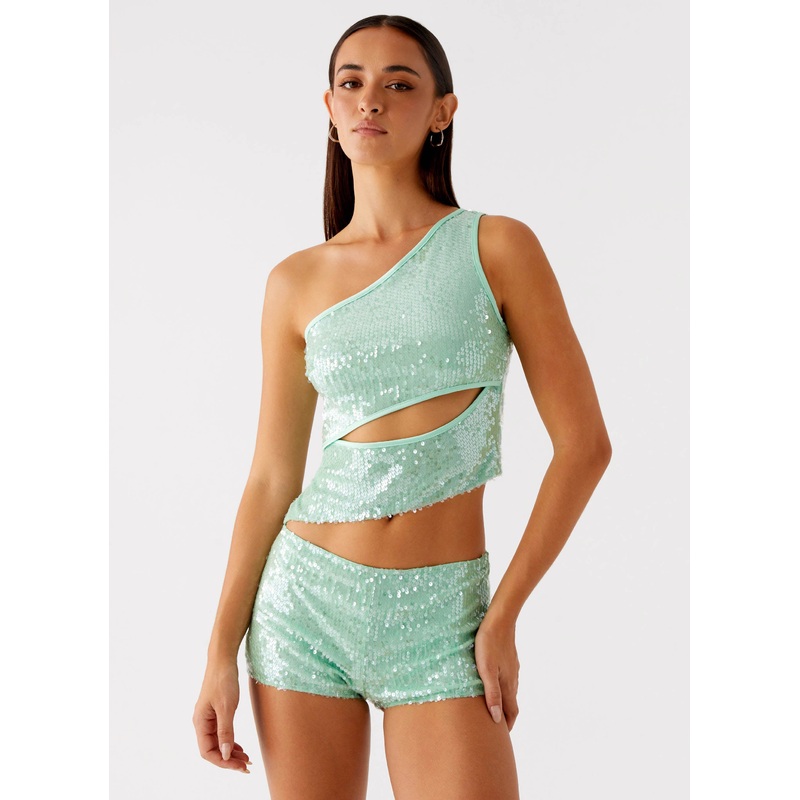 Travis Sequin Top – Sage
