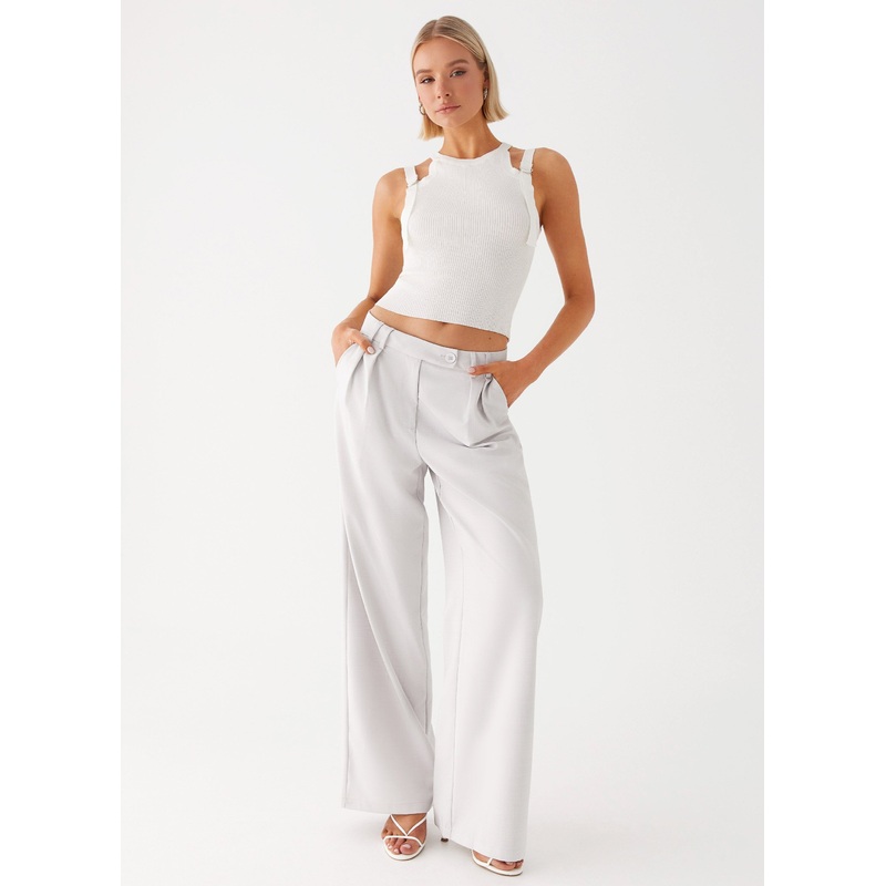 Asha Low Rise Pants – Ivory