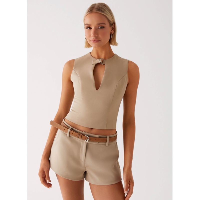 Bonny Mini Shorts – Brown