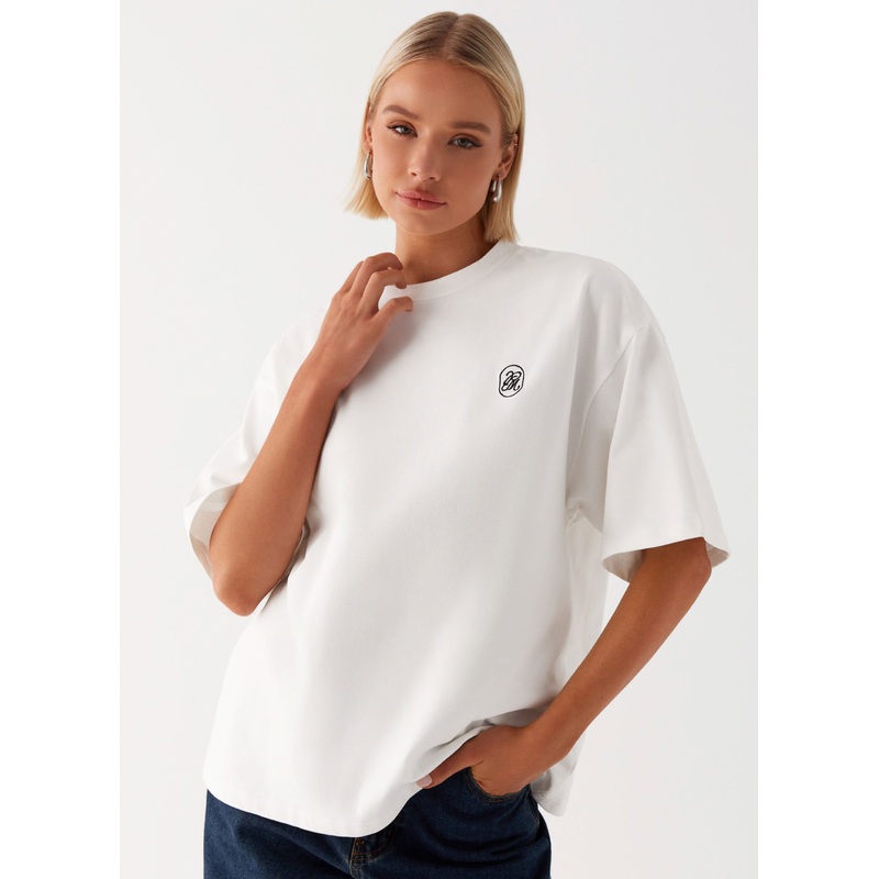 Carefree Monogram T-Shirt – White