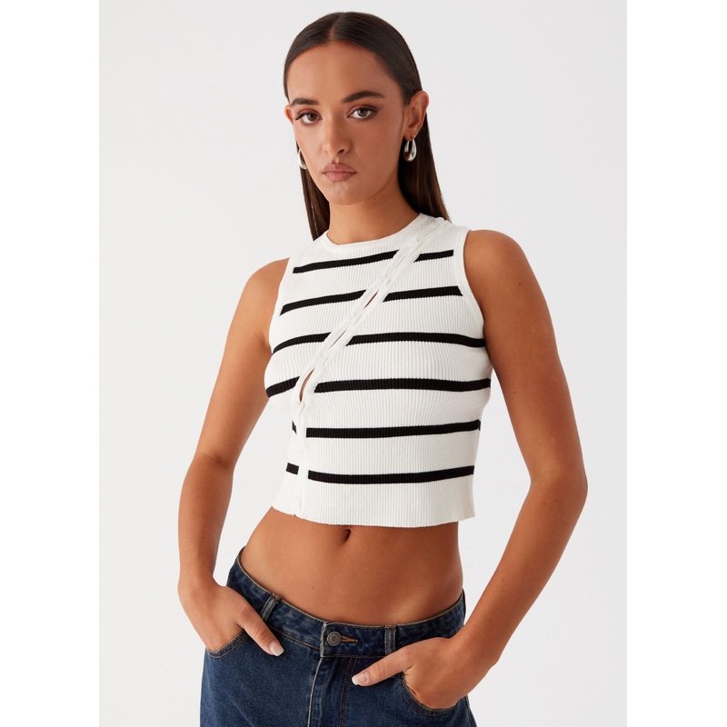 Chromatic Charm Knit Top – Ivory