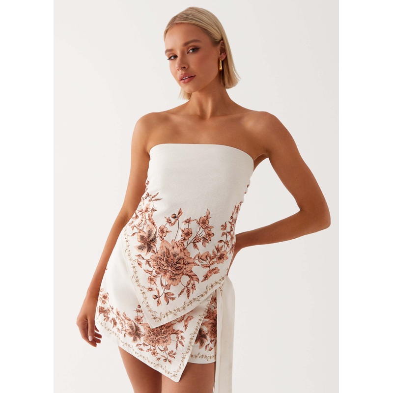 Dreamy Days Scarf Top – Ivory