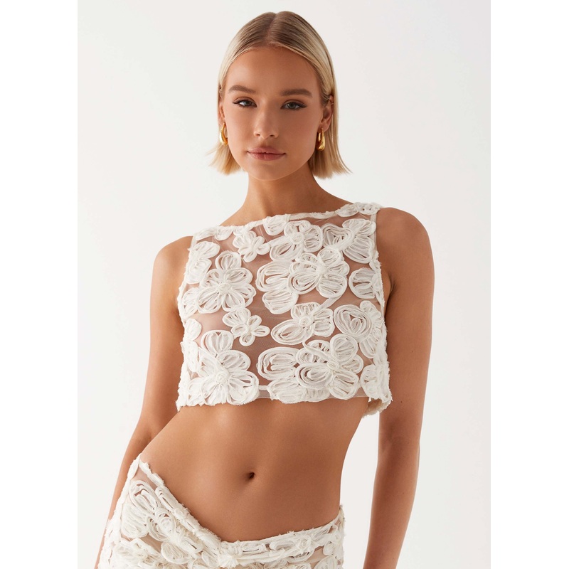 Fiorella Floret Top – Ivory