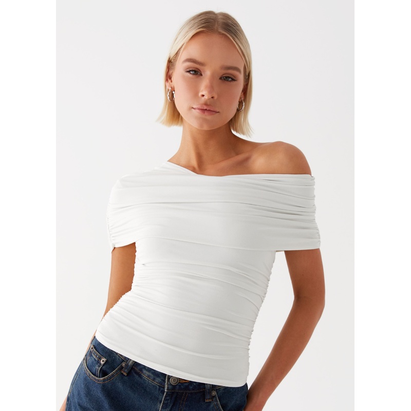 Gabbie Off Shoulder Top – White