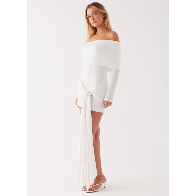 Ingrid Wrap Mini Dress – Ivory