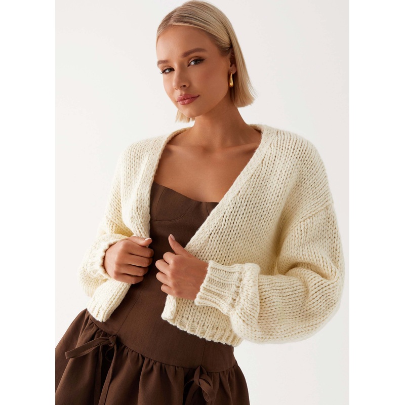Jasleen Knit Cardigan – Ivory