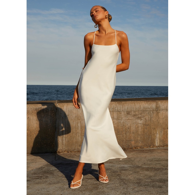 Runway Royalty Maxi Dress – White
