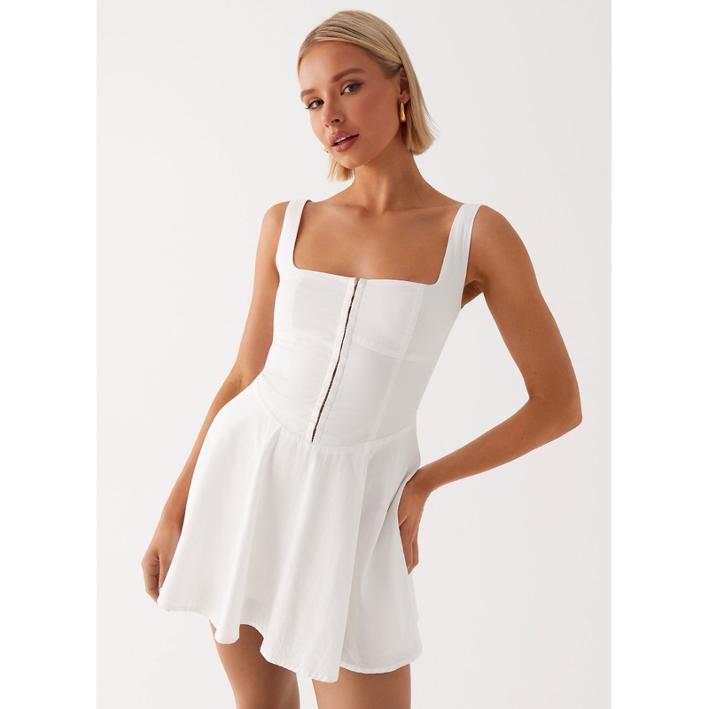 The Isle Mini Dress – White