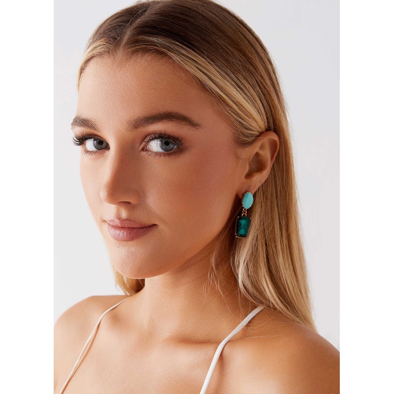 Under The Moonlight Earrings – Green