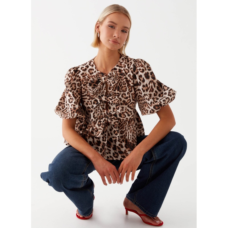 Western Wind Tie Top – Leopard